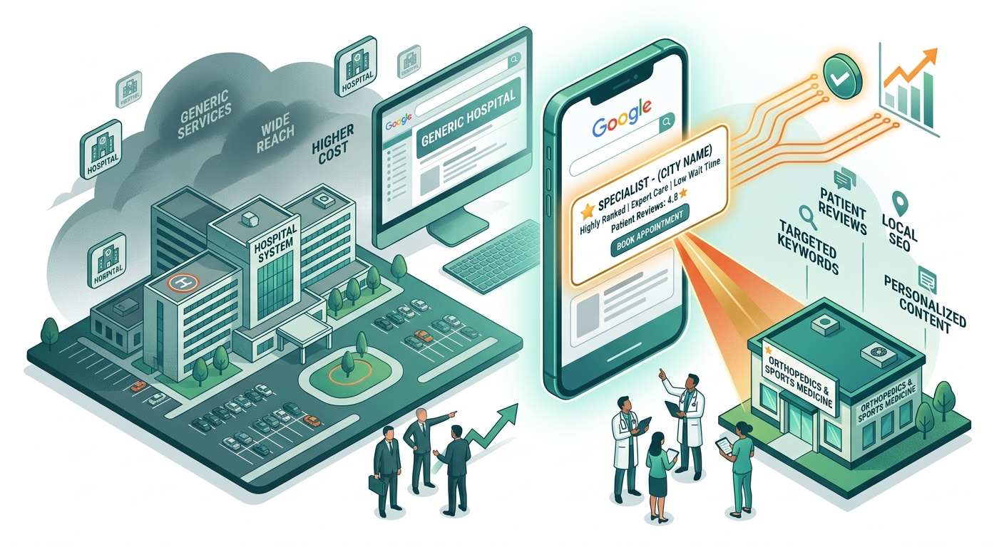 How Specialty Practices Can Compete With Hospital Systems on Google — Syed Mazhar Shah