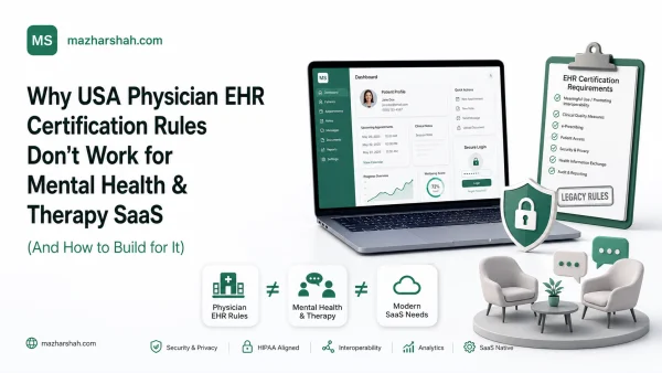 Why Physician EHR Certification Rules Don’t Work for Mental Health & Therapy SaaS by Syed Mazhar Shah